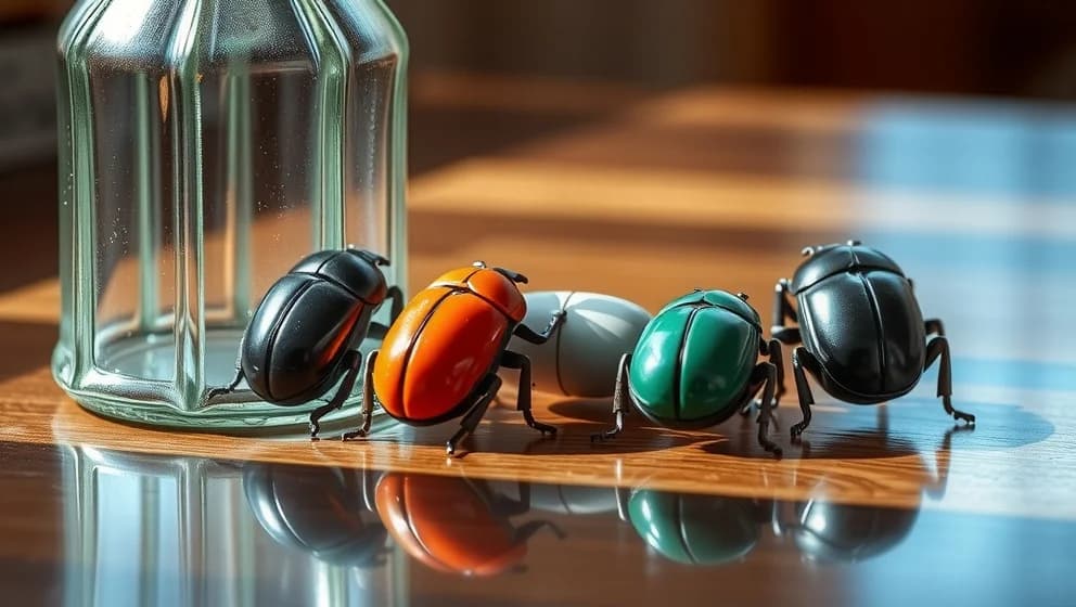 Fyra bugg och en Coca Cola text